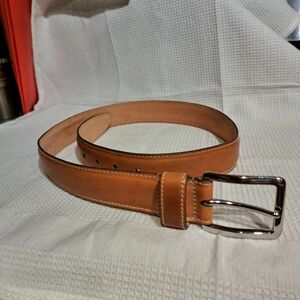 Classic Tan Leather Men’s Belt - Unbranded